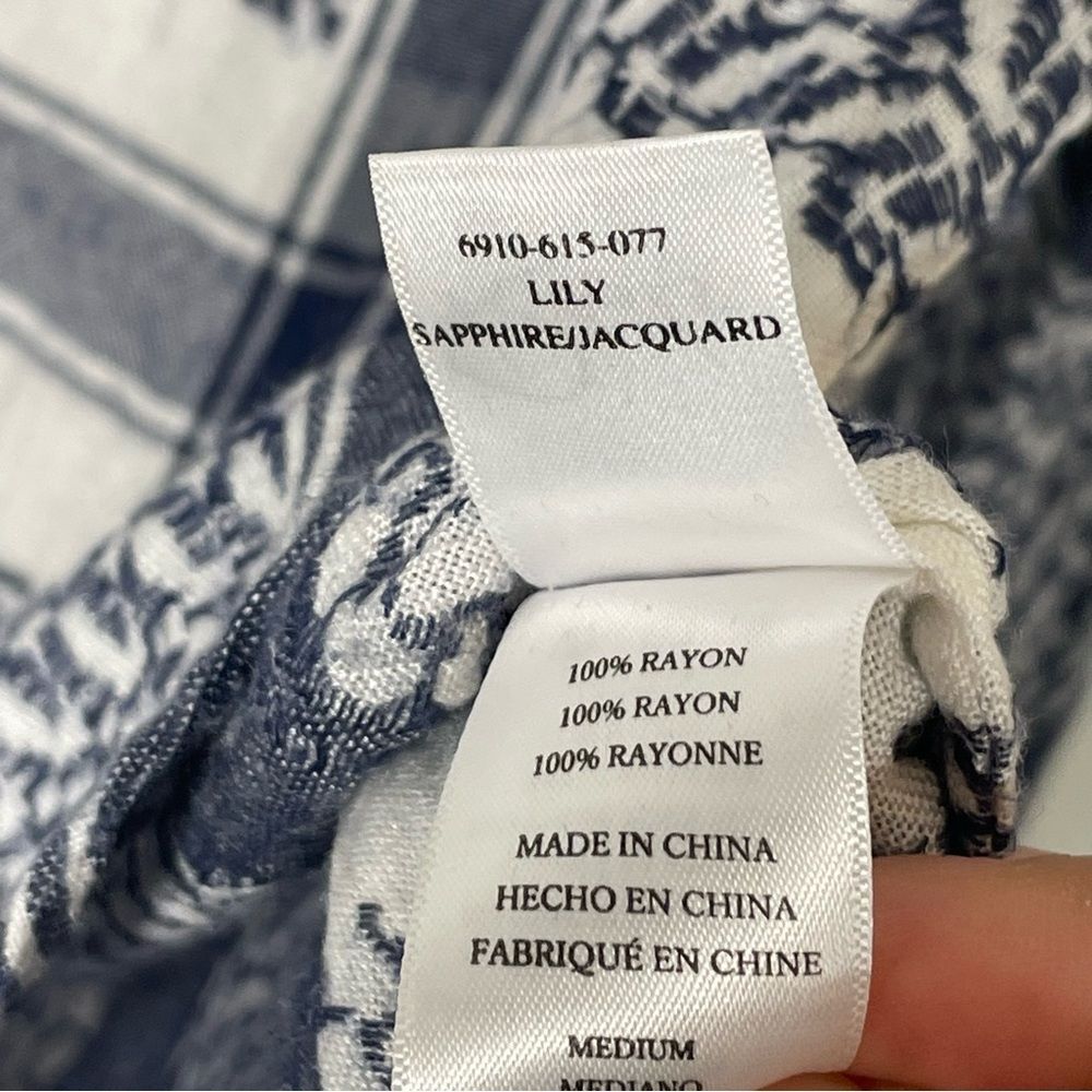 Rails Lily Sapphire Jaquard Long Sleeve Navy & Wh… - image 7